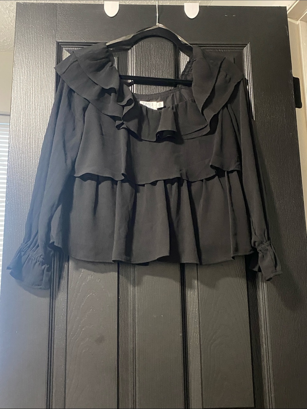 *Bundle* Time and Tru Ruffle Front Long-Sleeve Blouse
